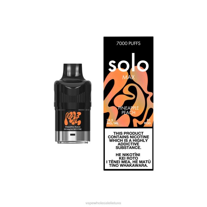 Vape Wholesale Lietuva 8NF485 - Solo MAX ankštis ananasinis persikas