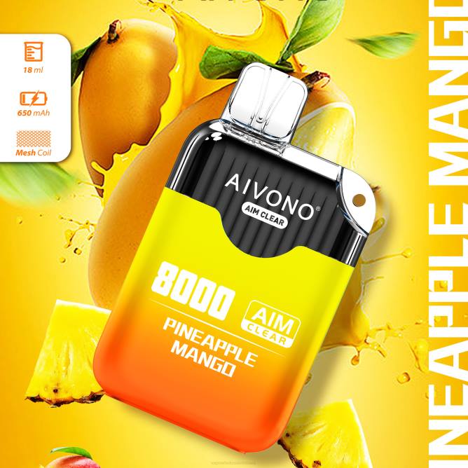 Aivono AIM CLEAR 8000 ananasų mango - 4FRZ209 Vape Wholesale Supplier