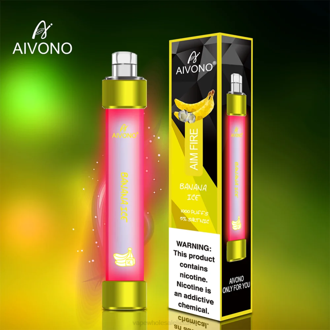 Aivono AIM FIRE 1000 bananų ledas - 4FRZ324 Vape Be Nikotino