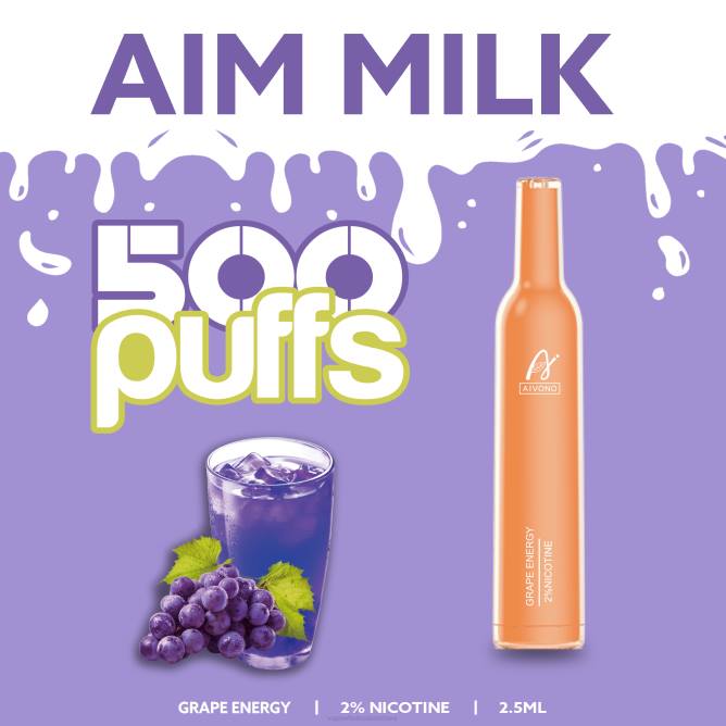 Aivono AIM MILK 500 vynuogių energija - 4FRZ265 Vape Wholesale Supplier