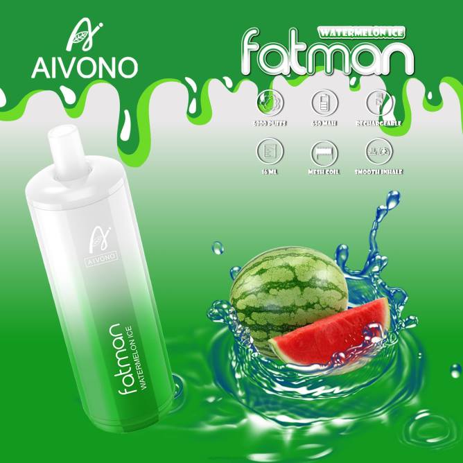 Aivono FATMAN 6800 arbūzų ledas - 4FRZ28 Vape Wholesaler