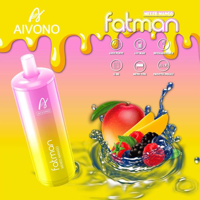 Aivono FATMAN 6800 mišrus mangas - 4FRZ26 Vape Lietuva