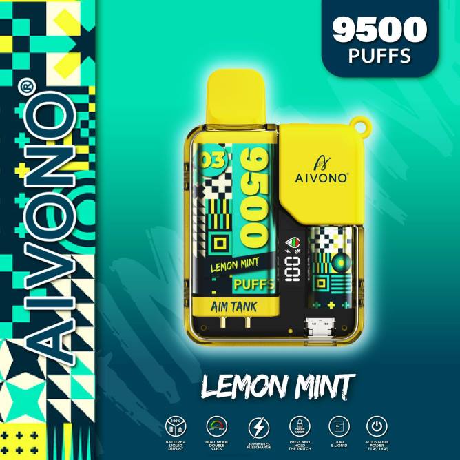 Aivono AIM TANK 9500 citrinų mėtų - 4FRZ35 Vape Wholesaler