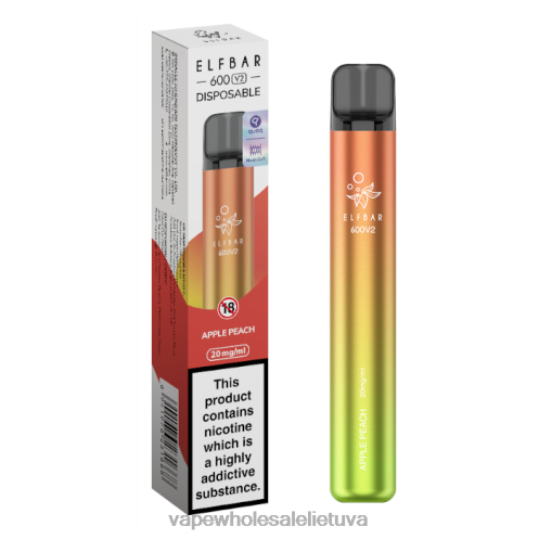 Nikotinove Vape Z8D0T270 | ELFBAR 600V2 obuolinis persikas 20 mg