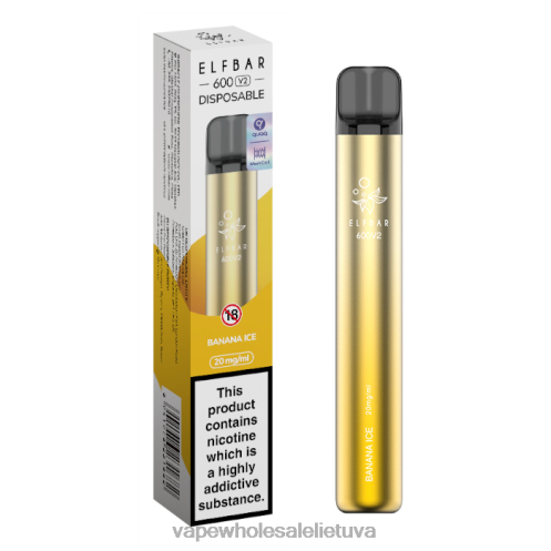 Vape Be Nikotino Z8D0T272 | ELFBAR 600V2 bananų ledas 20 mg