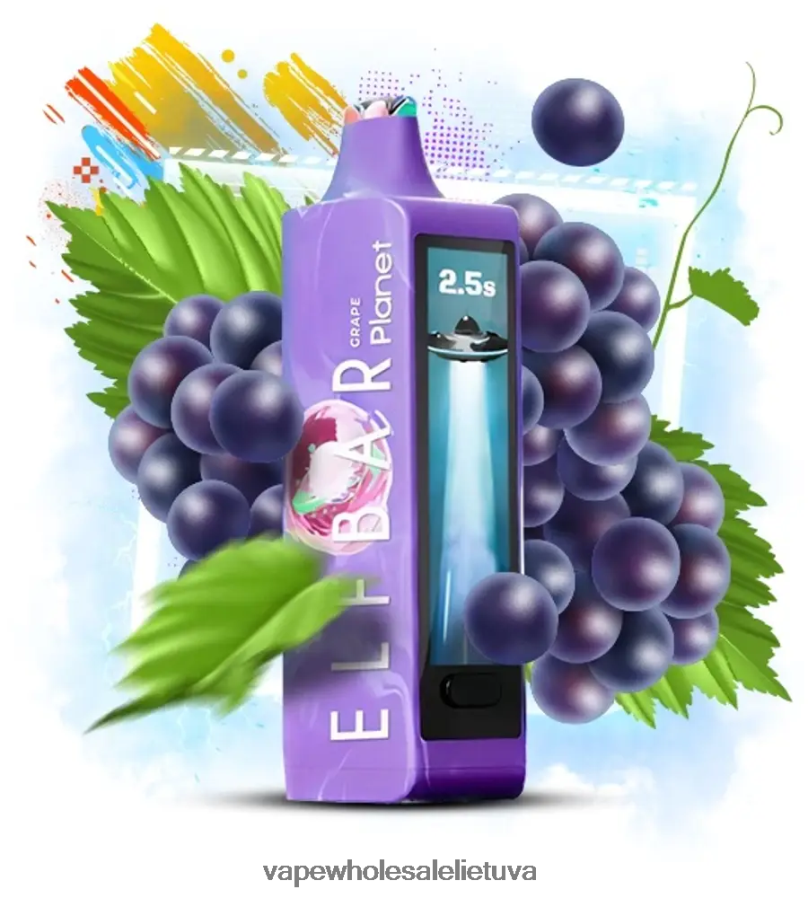 Elf Bar Planet 25 000 - 2LXB8413 vynuogių Vape Wholesale Supplier