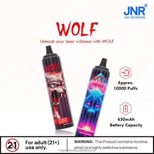 Bez Nikotinove Vape Z8D0T99 | JNR WOLF NIPLO braškių ledų