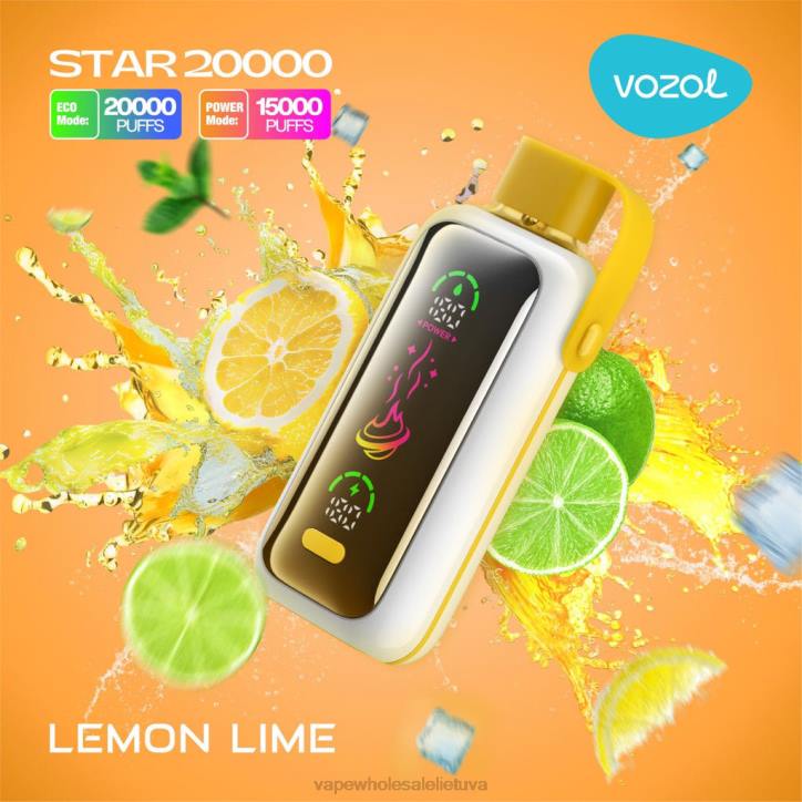 VOZOL STAR 20 000 6N2011 citrininis laimas Vape Be Nikotino