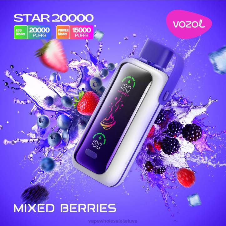 VOZOL STAR 20 000 6N2014 mišrios uogos Vape Lietuva